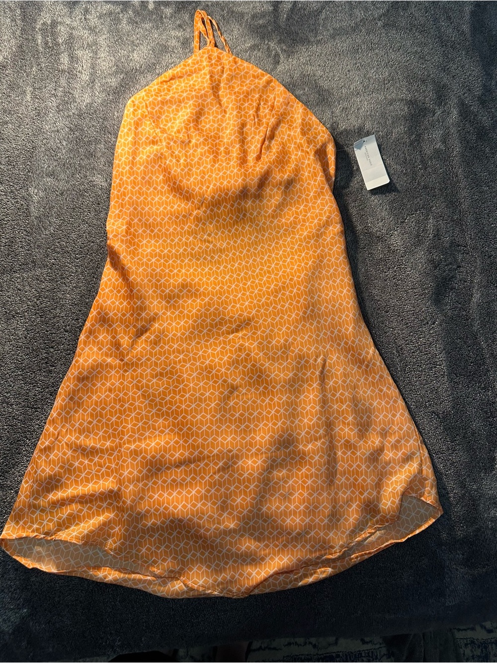 American Eagle Outfitters Orange Geometric A-Line Skirt